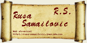 Rusa Samailović vizit kartica